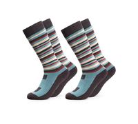 Occulto CHAUSSETTE de SKI pour ENFANTS (2 Paires), CHAUSSETTES THERMIQUES pour GARCON et FILLE d´HIVER REMBOURRÉ et RESPIRANT 23-26 Gris