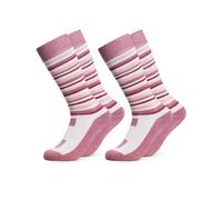 Occulto CHAUSSETTE de SKI pour ENFANTS (2 Paires), CHAUSSETTES THERMIQUES pour GARCON et FILLE d´HIVER REMBOURRÉ et RESPIRANT 23-26 Rose