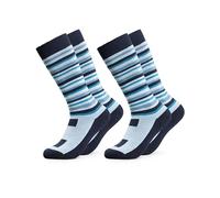 Occulto CHAUSSETTE de SKI pour ENFANTS (2 Paires), CHAUSSETTES THERMIQUES pour GARCON et FILLE d´HIVER REMBOURRÉ et RESPIRANT 27-30 Bleu
