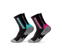 Occulto chaussette randonnée pour femme 2 paires (modèle: Gerlinde) Bleu-Rose 35-38