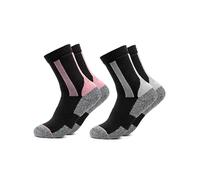 Occulto chaussette randonnée pour femme 2 paires (modèle: Gerlinde) Noir Rose 39-42