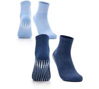 Occulto chaussettes antidérapantes femmes 80% coton 2-4 Paires (modèle: Madeleine) 2 Paires | Bleu,marin 35-38