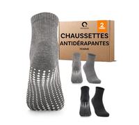 Occulto chaussettes antidérapantes femmes 80% coton 2-4 Paires (modèle: Madeleine)