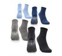 Occulto chaussettes antidérapantes femmes 80% coton 2-4 Paires (modèle: Madeleine) 4 Paires | Gris,noir,marin,bleu 39-42