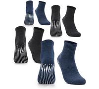 Occulto Chaussettes Antidérapantes Homme lot de 2-4 (modèle: Andi) 4 Paires | Navy,noir 43-46