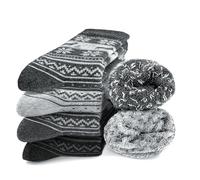Occulto Chaussettes Chaudes Femme lot de 6 (modèle Frida) Gris Mix 35-38