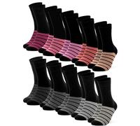 Occulto Chaussettes Colorées Femme Lot de 10 (modèle: Laura) grise rose 39-42