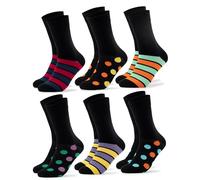 Occulto chaussettes colorées homme lot de 6 paires (modèle: Moritz) Rayures à pois 39-42