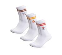 Occulto Chaussettes de sport 'Rio' marron / jaune / rouge / blanc, Taille 39-42