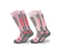 Occulto Chaussettes de sport 'Ski Maria' gris / magenta / rose clair, Taille 39-42