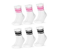 Occulto Chaussettes de sport 'Tennis Steffi' rose / noir / blanc, Taille 39-42