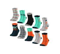 Occulto Chaussettes 'Fantasia' bleu marine / turquoise / gris chiné / orange, Taille 23-26