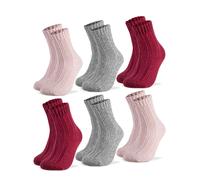 Occulto Chaussettes 'Niki' gris chiné / rose / magenta, Taille 19-22