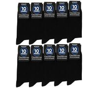 Occulto chaussettes noire homme & femme lot de 10-30 (modèle: Hermann) 10 Paires | Noir 39-42