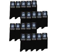Occulto chaussettes noire homme & femme lot de 10-30 (modèle: Hermann) 20 Paires | Noir 47-50