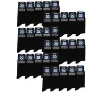 Occulto chaussettes noire homme & femme lot de 10-30 (modèle: Hermann) 30 Paires | Noir 39-42
