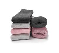 Occulto Chaussettes 'Smilla' gris clair / gris chiné / rose, Taille 39-42