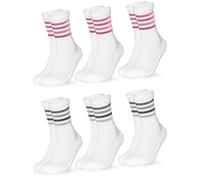 Occulto Chaussettes Sport Femme 80% coton lot de 6 (modèle: Steffi) Rose Gris Scintillant 35-38