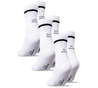Occulto Chaussettes 'Statement Leo' blanc, Taille 43-46