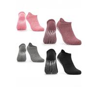 Occulto Chaussettes Yoga Femme et Homme Lot de 2-4 Paires (modèle: Mady) 4 Paires|NoirGrisRoseRouge 35-38