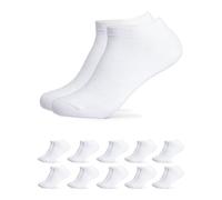 Occulto socquette femme & homme 100% coton lot de 10 (modèle: Manu), chaussettes courte Blanc 38-39