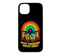 Occupé à Penser aux Filles Gay Pride Lesbian Rainbow Woman Coque pour iPhone 14 Plus