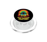 Occupé à Penser aux Filles Gay Pride Lesbian Rainbow Woman PopSockets PopGrip pour MagSafe
