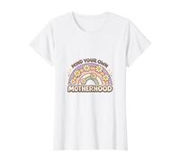 Occupe-toi de ta Propre maternité, Maman, Vie sans Jugement, parentalité T-Shirt Graphique avec Valeur, Femme, Blanc, M