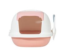 Occupiedpet Bac à litière pour Chat fermé avec Porte Pliante, Grand intérieur de 20,5 Pouces avec Filtre à air intégré, Nettoyage par accès supérieur, Comprend Une Grande Pelle (Rose)