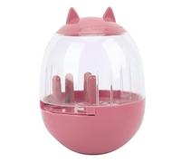Occupiedpet Cat Dog Interactive Feeder Toy, Slow Food Dispenser Puzzle with Tumbler Design, Plastic Pet Slow Eating Toy, 3.5 inches (Gobelet-Girl Rose)