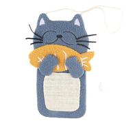 Occupiedpet Cat Scratcher Sisal Pad Wall Mounted Fish Shaped Grinding Claw Toy Vertical Cat Scratch Board (Wall Mounted Model)