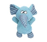 Occupiedpet Jouet couineur éléphant pour chien, mignon animal en peluche avec son, jouet à mâcher interactif pour chiens de petite et moyenne taille, 24 x 17 cm