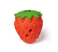 Occupiedpet Jouets à mâcher pour Chat avec Herbe à Chat, Jouet de Dentition en Silicone Souple pour Le grincement des Dents, Jouet à mâcher Amusant en Forme de Fruit pour Chats de (Erdbeere)