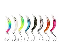 Occupiedpet Luya Fishing Lures, 3D Sinking Dur Baits with Central Balance Design, Plastic and Stainless Steel Material, Suitable for Trout and Bass