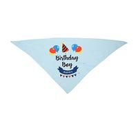 Occupiedpet Pet Bandana for Dogs, Cotton Birthday Themed Drool Bib with Adjustable Tie, Blue Ballon Pattern Accessory for Small Medium Pets (One Size)