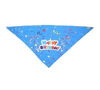 Occupiedpet Pet Bandana for Dogs, Cotton Birthday Themed Drool Bib with Adjustable Tie, Blue Ballon Pattern Accessory for Small Medium Pets (One Size)