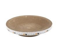 Occupiedpet Round Cat Scratcher Bed, Corrugated Paper Bowl Shape, 17.7in Diameter 3.5in Height for Indoor Cat Resting and Claw Grinding