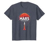Occupy Mars : la Prochaine frontière de l'exploration Spatiale T-Shirt, Enfant, Bleu Chiné, 12 Ans
