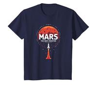 Occupy Mars : la Prochaine frontière de l'exploration Spatiale T-Shirt, Enfant, Bleu Marine, 4 Ans