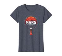 Occupy Mars : la Prochaine frontière de l'exploration Spatiale T-Shirt, Femme, Bleu Chiné, M
