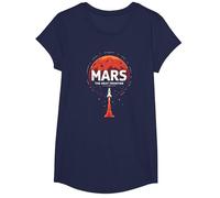 Occupy Mars : la Prochaine frontière de l'exploration Spatiale T-Shirt, Fille, Bleu Marine, S