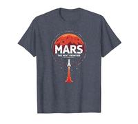 Occupy Mars : la Prochaine frontière de l'exploration Spatiale T-Shirt, Homme, Bleu Chiné, M