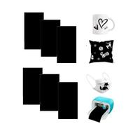 Occzin Infusible Lot de 6 feuilles d'encre de transfert pour Cricut Joy - Noir - 11,5 x 30,5 cm - Feuille d'encre de sublimation pour machine à presser à chaud - Pour t-shirt DIY, tasse, toile