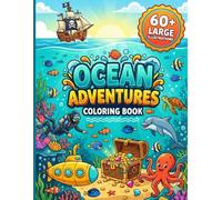 Ocean Adventures: A Fun Coloring Book for Kids: Marine Life Illustrations with Dolphins, Submarines, and Scuba Divers for Creative Boys and Girls - Ages 4-8