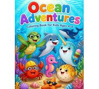 Ocean Adventures: Coloring Book for Kids Ages 4-8 with 24 Cute Sea Animals Playing, Building, Exploring and More