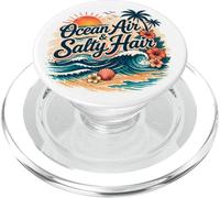 Ocean Air Salty Hair Plage Vacances Summer Tropical Waves PopSockets PopGrip pour MagSafe