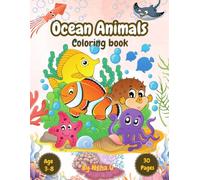 Ocean Animals Coloring Book for Kids: 30 Fun Sea Creature Coloring Pages with Dolphins, Whales, Turtles & Fish for Ages 4-8