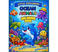 Ocean Animals Coloring Book for Kids Ages 3-8: 50 Cute Sea Creatures with Fun Facts | Bilingual English-Spanish Coloring Book | Easy Pages for Toddlers, Preschool & Kindergarten
