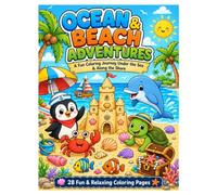 Ocean & Beach Adventures: A Fun Coloring Journey Under the Sea & Along the Shore