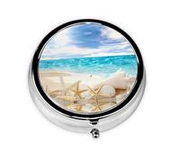 Ocean Beach : cette petite boîte à pilules ronde est un organisateur de médicaments de voyage portable avec trois compartiments pour stocker des médicaments quotidiens.